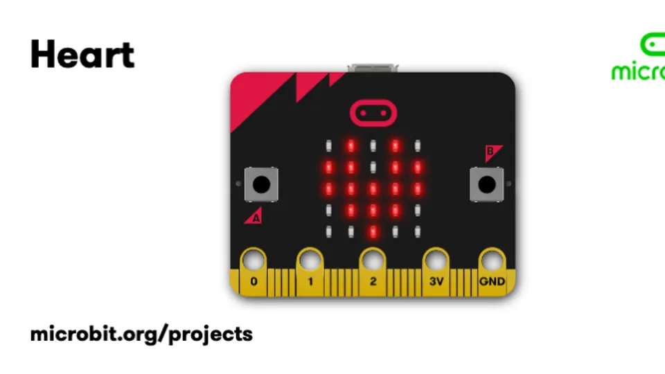 micro:bit 入门项目：用 LED 显示爱心