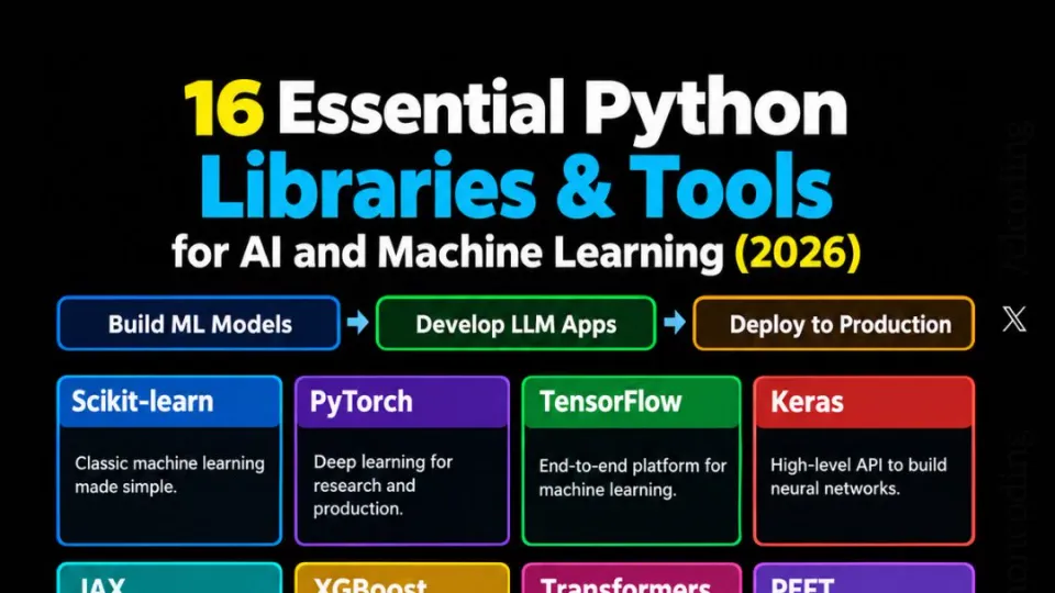 16个AI与机器学习必备Python库与工具